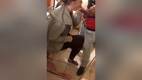 Brunette gets her face covered by her big black cock