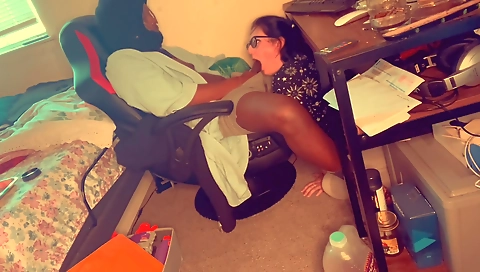 Amateur interracial video of a teen taking selfies