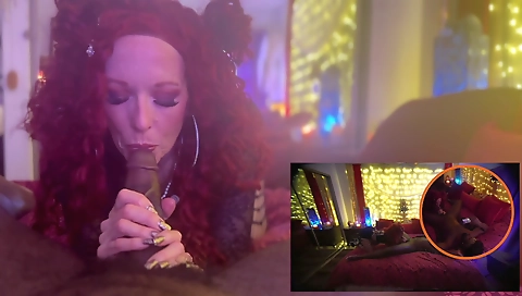 Mature redhead with long hair is a pleasure to watch