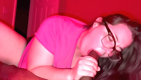 Busty brunette milf rides her big dick in the public