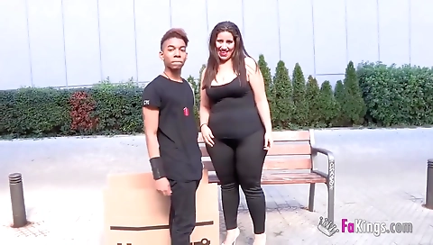 Brunette with a big ass and big boobs is going to get fucked