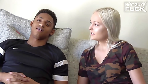 Amateur milf and a blonde teen with tattoos for the first time