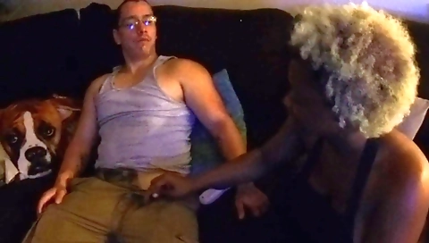 Ebony milf giving a deepthroat and rides hard cock