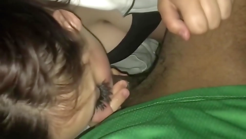 Hot blonde is in the middle of her favorite video with her black lover