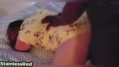 Hot interracial video showing a busty milf sucking a cock