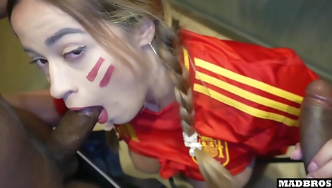 French girl and a big cock getting fucked up the street