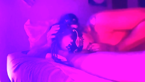 Hot interracial webcam video of a horny black hottie