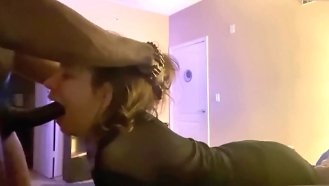 Brunette fucks with a deep throat in homemade porn