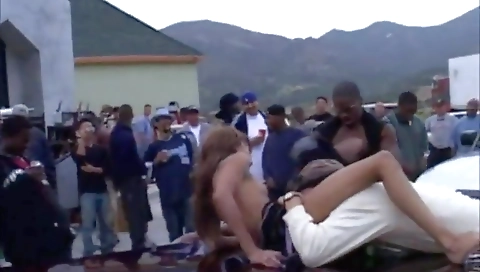 Ebony babes party and facialed before some bonking