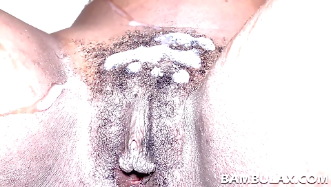 Ebony teen 18+ is on top and fucking her stepbrother