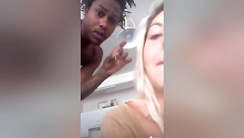 Blonde girl gets a tattooed pussy fucked in amateur pov