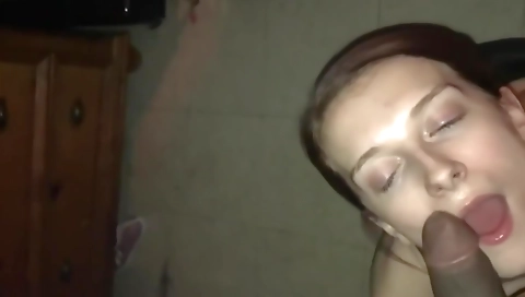 Amateur interracial beauty gets facial after a handjob