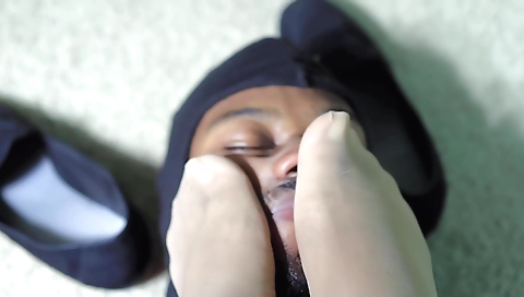 Curvy milf in stockings gets her mouth and pussy fucked