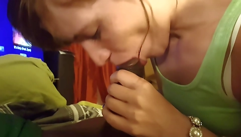 Interracial amateur video with a brunette and her neighbor