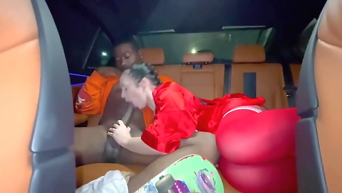 Amateur brunette with big boobs fucks with a big cock