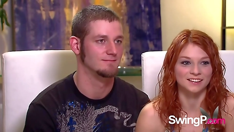 Brunette and blonde are getting fucked in this interracial scene